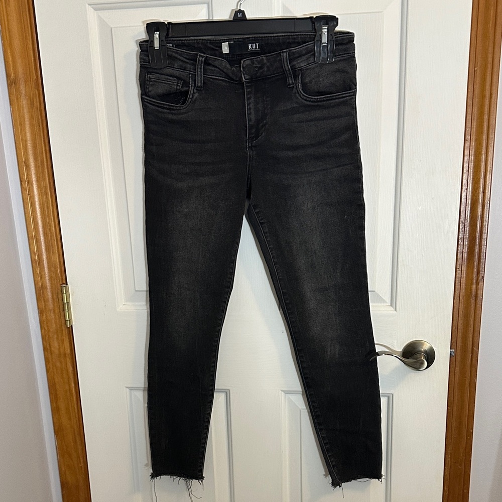 KUT Women's Black Jeans Connie ankle skinny size 8